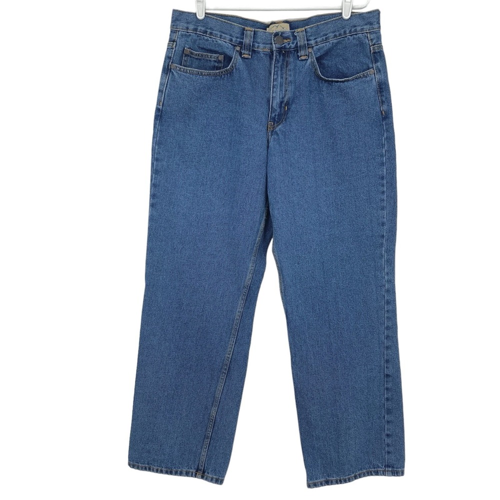 Blue Mountain Men's Classic Fit Straight Leg Blue Denim Jeans Size 34x30 Cotton